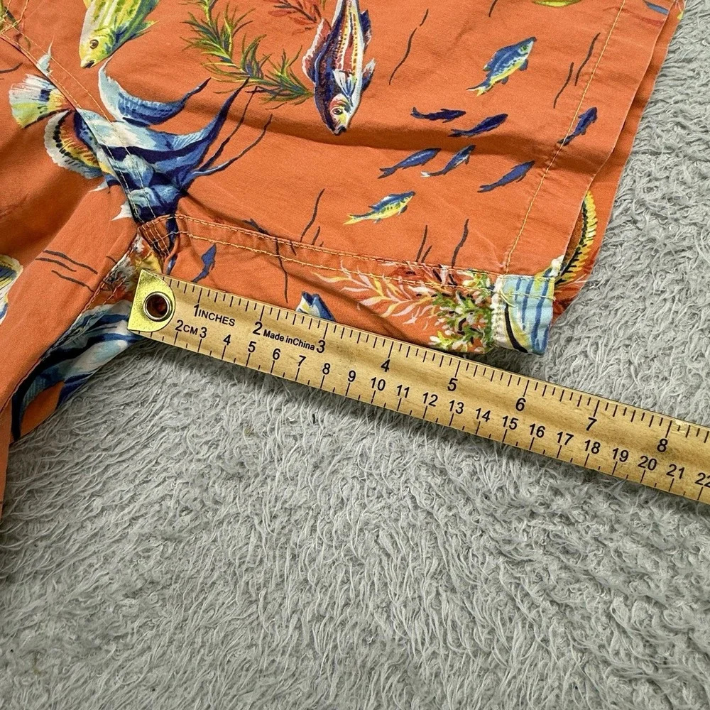 Vintage Polo Ralph Lauren swimming trunks Reef all over print Medium‎ Orange